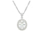 Sterling silver oval gem necklace MAIN