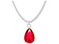 Red raindrop white gold necklace MAIN