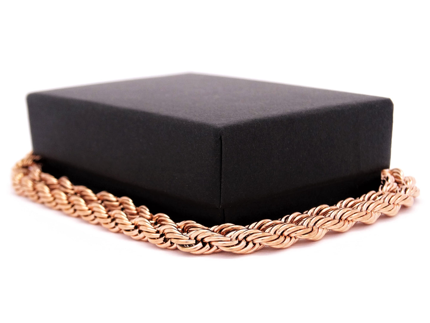 Rose gold thin rope necklace GIFT BOX