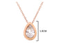 Rose gold pear gemstone pendant necklace MEASUREMENT