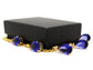 Princess Style Purple Teardrop Yellow Gold Necklace GIFT BOX