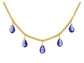 Princess Style Purple Teardrop Yellow Gold Necklace MAIN