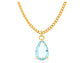 Light Blue Raindrop Yellow Gold Necklace MAIN