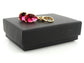 Yellow gold red pear gem necklace and earrings GIFT BOX
