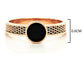 Rose gold mesh black moonstone ring MEASUREMENT