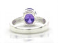 Purple oval silver ring BACK
