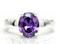 Purple oval silver ring MAIN