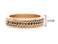Rose gold curb link chain ring MEASUREMENT