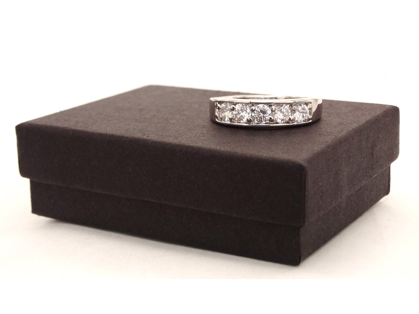 Thick silver gemstone ring GIFT BOX