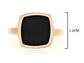 Rose gold black square ring MEASUREMENT