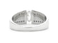Sterling silver white marquise ring BACK