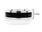 Black stainless steel band ring MEASUREMENT