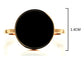 Rose gold black signet ring MEASUREMENT