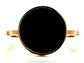 Rose gold black signet ring MAIN