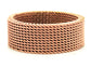 Rose gold steel mesh band ring MAIN