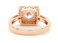 Rose gold round gems ring BACK