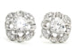 Sterling silver flower stud earrings