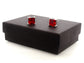 Fire red princess stud earrings GIFT BOX