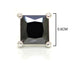 Black moonstone princess earrings MEASUREMENT