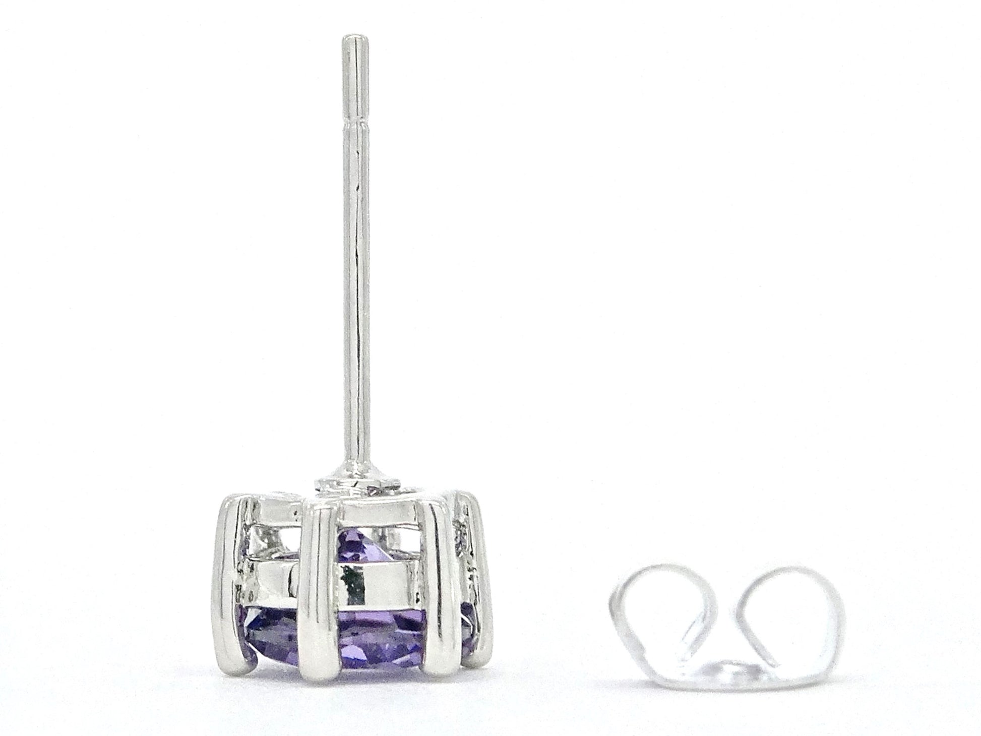 Purple gemstone stud earrings BUTTERFLY