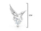 Angel wings sterling silver stud earrings MEASUREMENT
