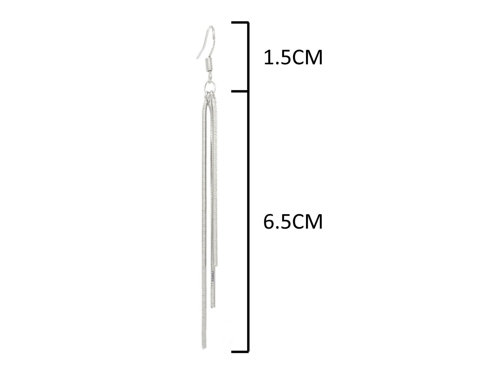 Sterling silver drop chandelier earrings MEASUREMENT