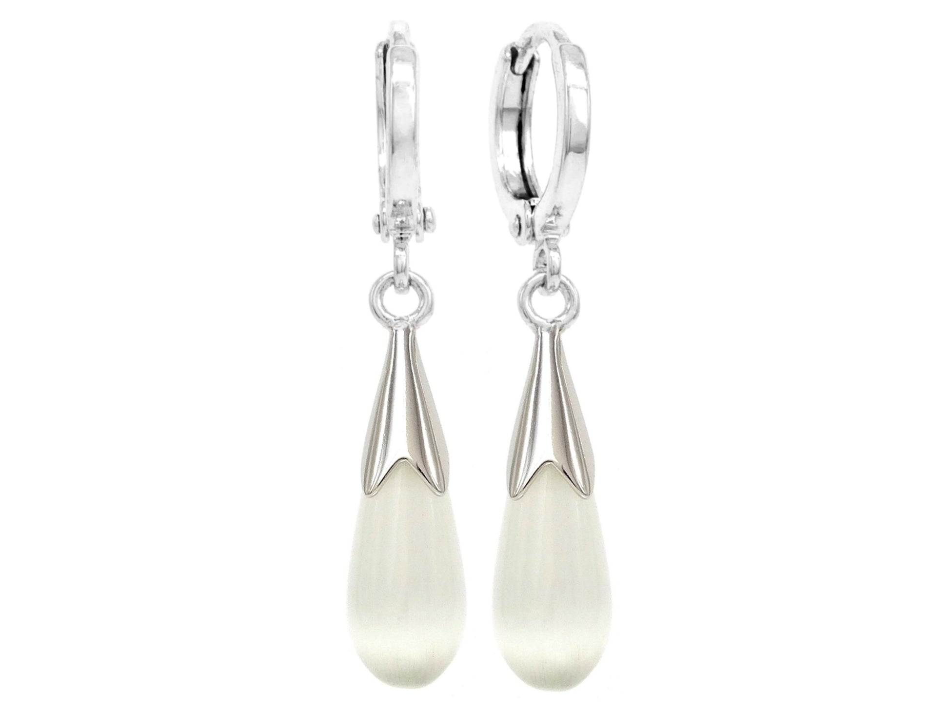 White moonstone hoop fall earrings MAIN