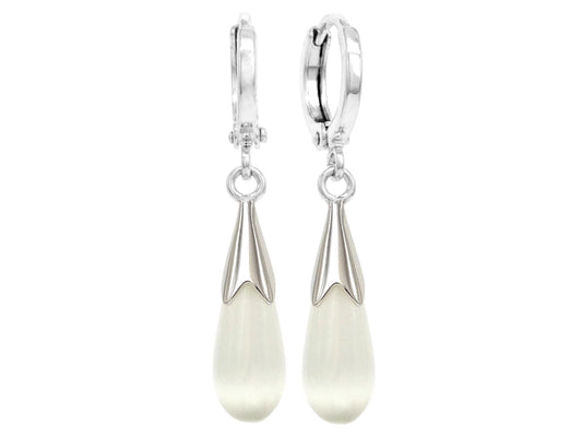 White moonstone hoop fall earrings MAIN
