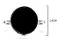 White gold black signet ring MEASUREMENT