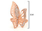 Rose gold butterfly wings ring MEASUREMENT