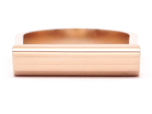 Rose gold round bar ring MAIN