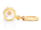 Clear gem gold drop earrings BACK